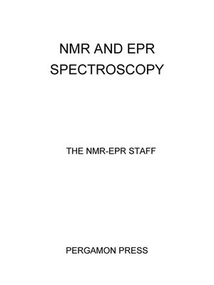 cover image of NMR and EPR Spectroscopy